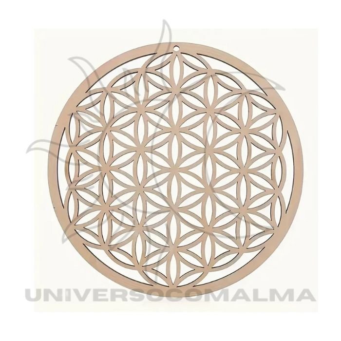 Mandala Flor da Vida em Madeira – 22cm