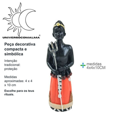 Exu 10cm | Imagem Espiritual de Proteção e Caminhos — benefícios, utilização e características