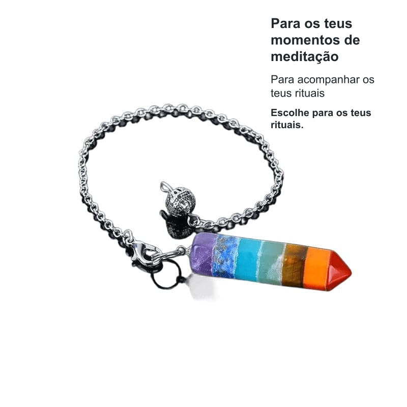 Pêndulo 7 Chakras - Alinhamento e Equilíbrio Energético — benefícios, utilização e características