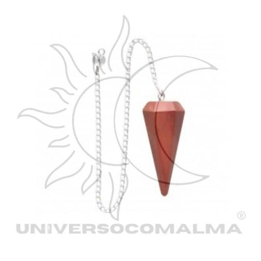 Pêndulo de Jaspe Vermelha Facetado - Força e Vitalidade Espiritual