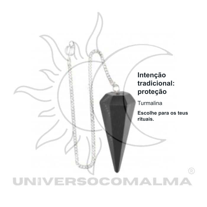 Pêndulo de Turmalina Facetado - Proteção e Purificação Energética — benefícios, utilização e características