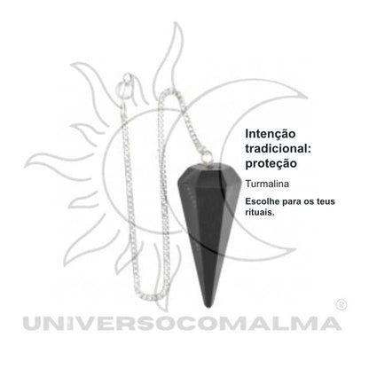Pêndulo de Turmalina Facetado - Proteção e Purificação Energética — benefícios, utilização e características