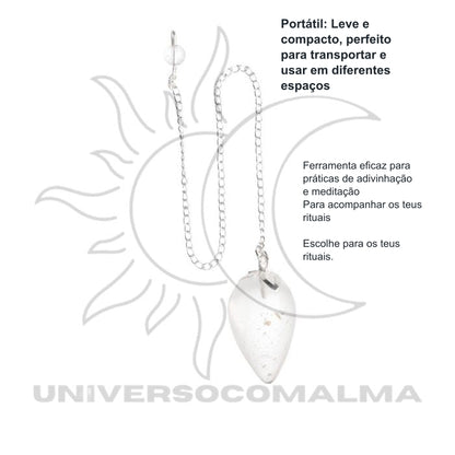Pêndulo de Quartzo com Flor de Lótus — benefícios, utilização e características