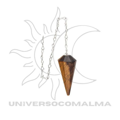 Pêndulo de madeira castanha com corrente
