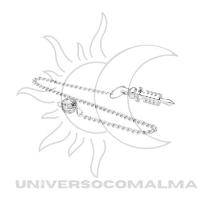 Pêndulo Isis Mini com Banho de Prata - Universo com Alma ®