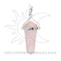 Pingente de Quartzo Rosa em Prata Esterlina - Amor e Elegância - Universo com Alma ®