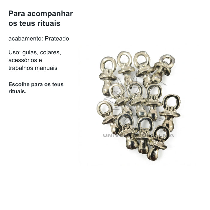 Pingente Chupeta Prateada – Para Guias e Colares — benefícios, utilização e características
