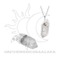 Pendente de Quartzo Cristal com Topo em Prata - Universo com Alma ®