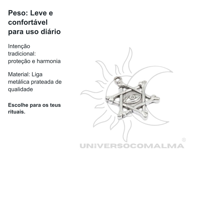 Pingente Estrela de David com Olho Divino — benefícios, utilização e características