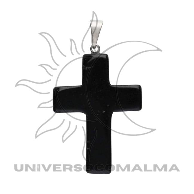 Pingente de Cruz de Obsidiana