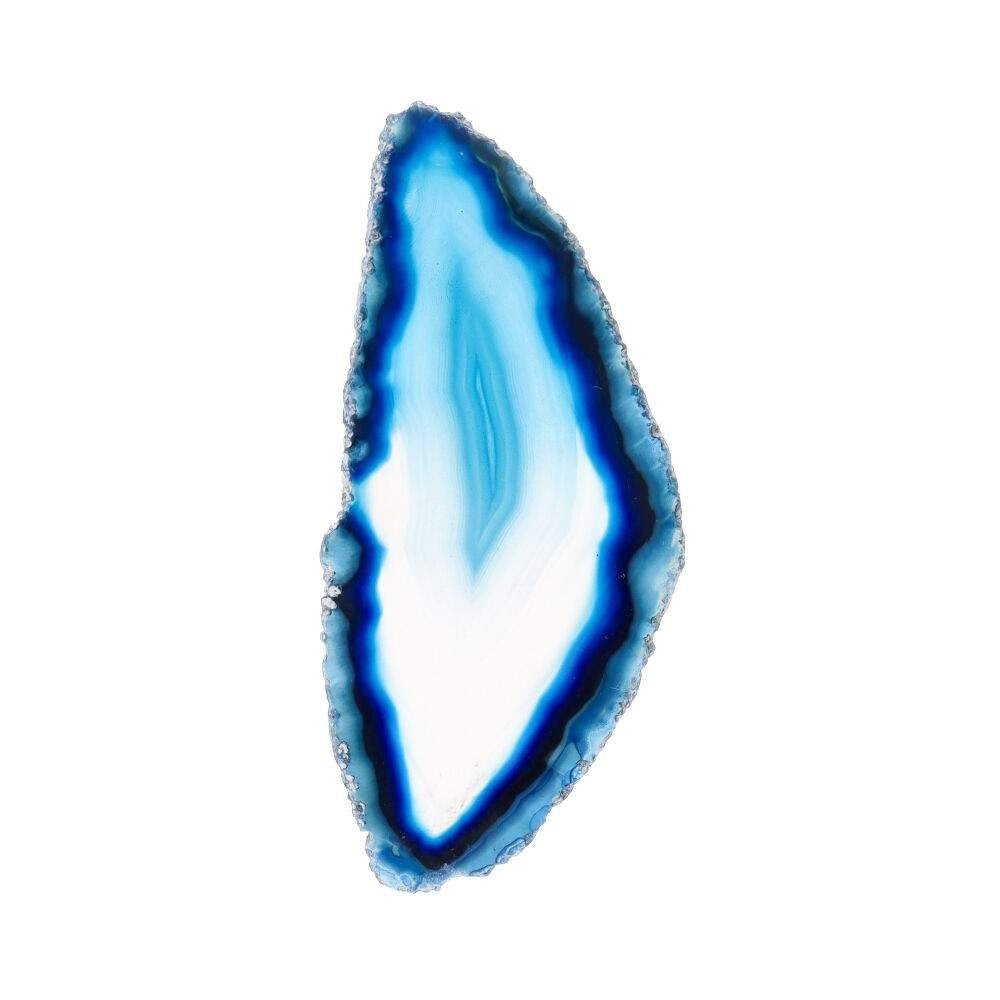 Placa de Ágata Azul Tingida