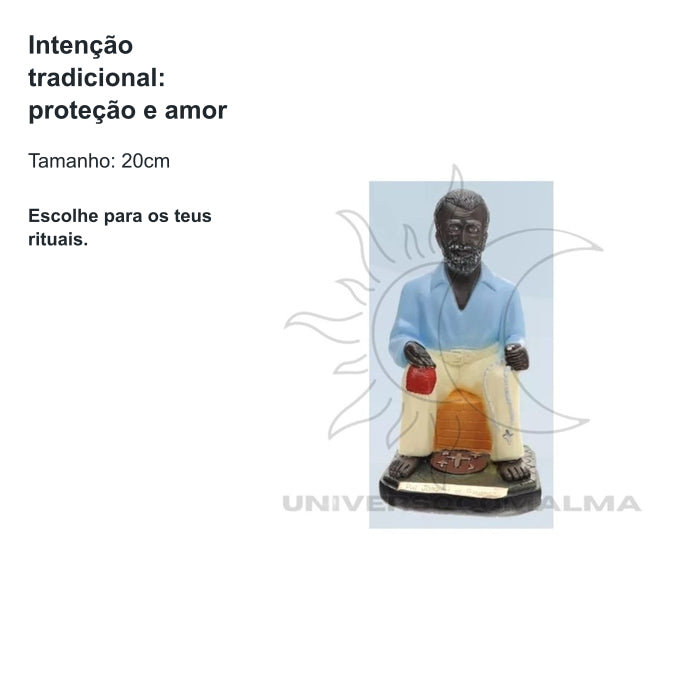 Preto Velho Pai Joaquim de Aruanda – 20cm | Fé, Cura e Sabedoria Ancestral — benefícios, utilização e características