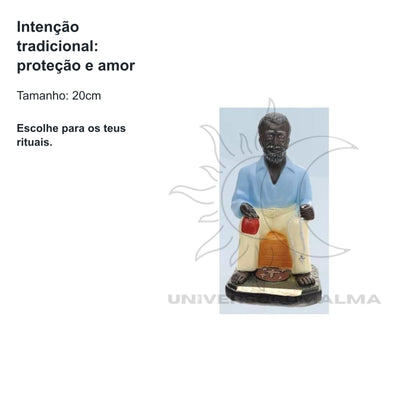 Preto Velho Pai Joaquim de Aruanda – 20cm | Fé, Cura e Sabedoria Ancestral — benefícios, utilização e características