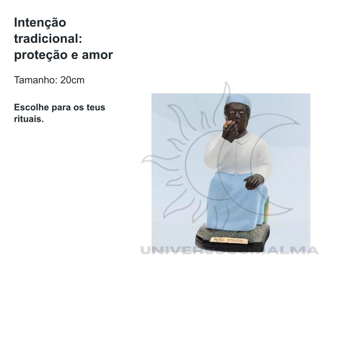 Preta Velha Mãe Maria – 20cm | Sabedoria, Humildade e Proteção Espiritual (Copiar) — benefícios, utilização e características