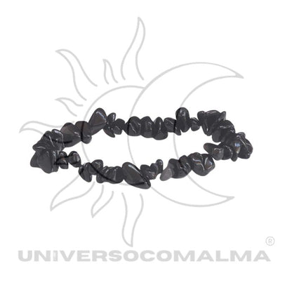 Pulseira de pequenas pedras pretas