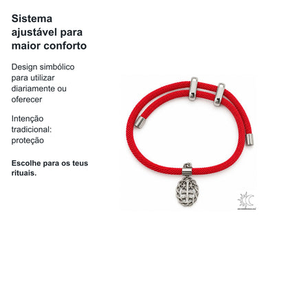 Pulseira Cruz de Caravaca em Aço com Cordão Vermelho — benefícios, utilização e características