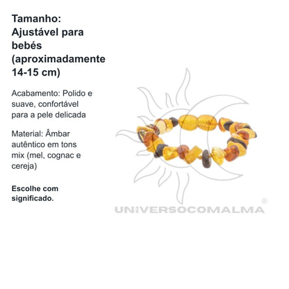 Pulseira de Âmbar para Bebé - Proteção Natural — benefícios, utilização e características