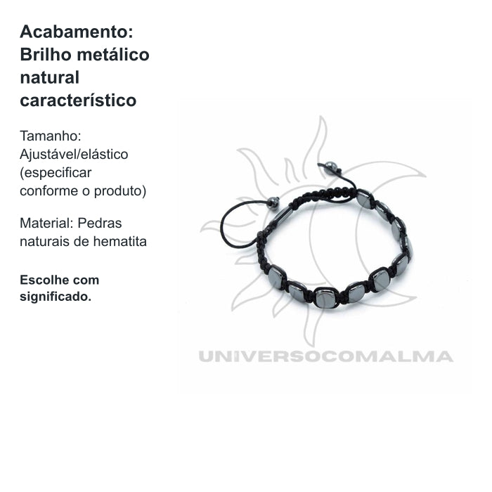Pulseira de Hematita - Cantos Redondos — benefícios, utilização e características