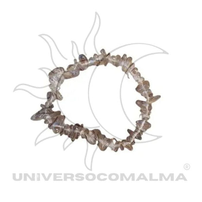 Pulseira de pequenas pedras castanhas