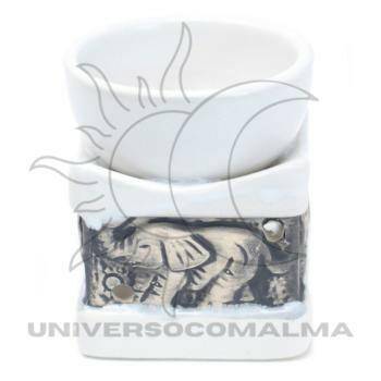 Queimador de Óleo Elefante Rústico - Aromaterapia e Decoração - Universo com Alma ®