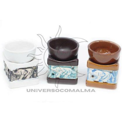 Queimador de Óleo Elefante Rústico - Aromaterapia e Decoração - Universo com Alma ®