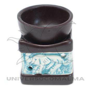 Queimador de Óleo Elefante Rústico - Aromaterapia e Decoração - Universo com Alma ®