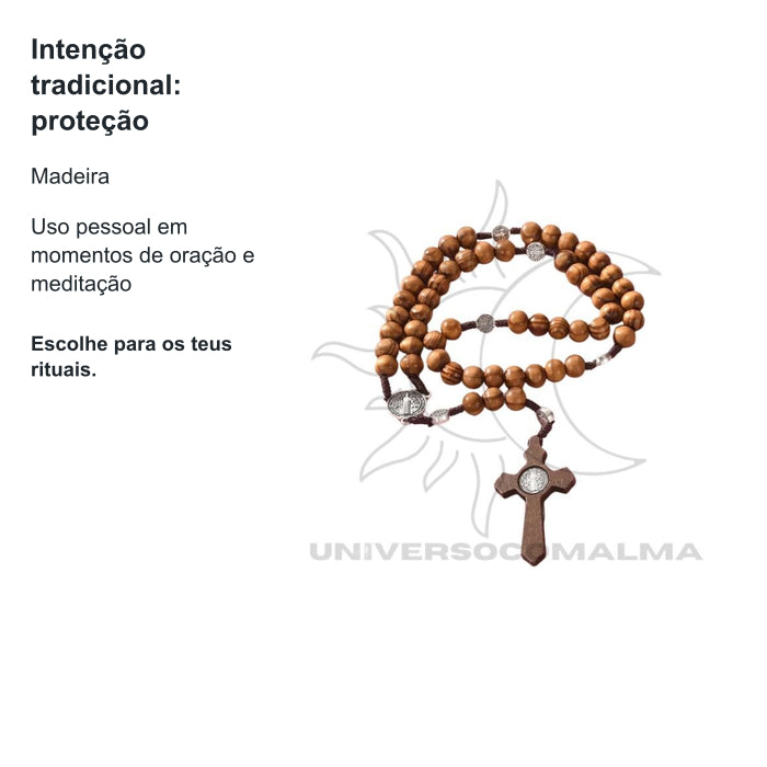 Rosário de Contas de Madeira Castanha — benefícios, utilização e características