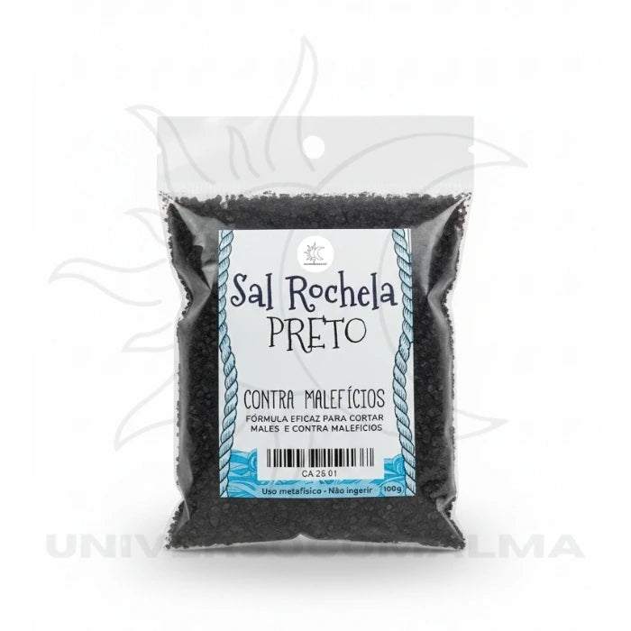 Sal de Rochela Preto 100g – Contra Malefícios – Proteção e Banimento Energético