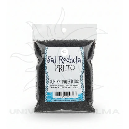 Sal de Rochela Preto 100g – Contra Malefícios – Proteção e Banimento Energético