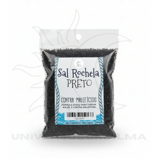 Sal de Rochela Preto 100g – Contra Malefícios – Proteção e Banimento Energético
