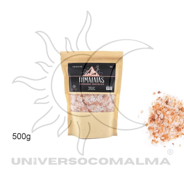 Sal Rosa dos Himalaias 500gr para banhos espirituais e purificação energética