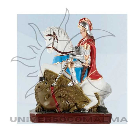 Estátua de São Jorge a cavalo a combater o dragão