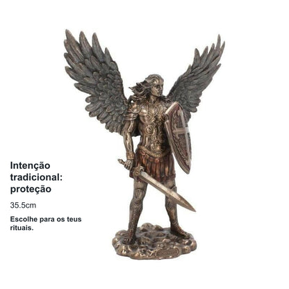 São Miguel Arcanjo: Proteção e Guia Espiritual em uma Estátua Imponente de 35.5cm — benefícios, utilização e características