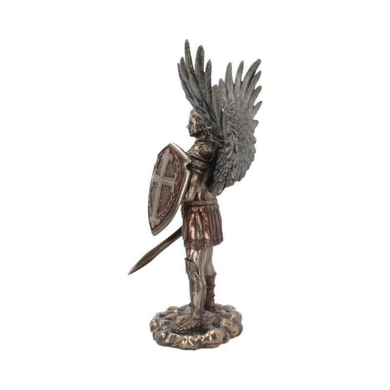 São Miguel Arcanjo: Proteção e Guia Espiritual em uma Estátua Imponente de 35.5cm - Universo com Alma ®