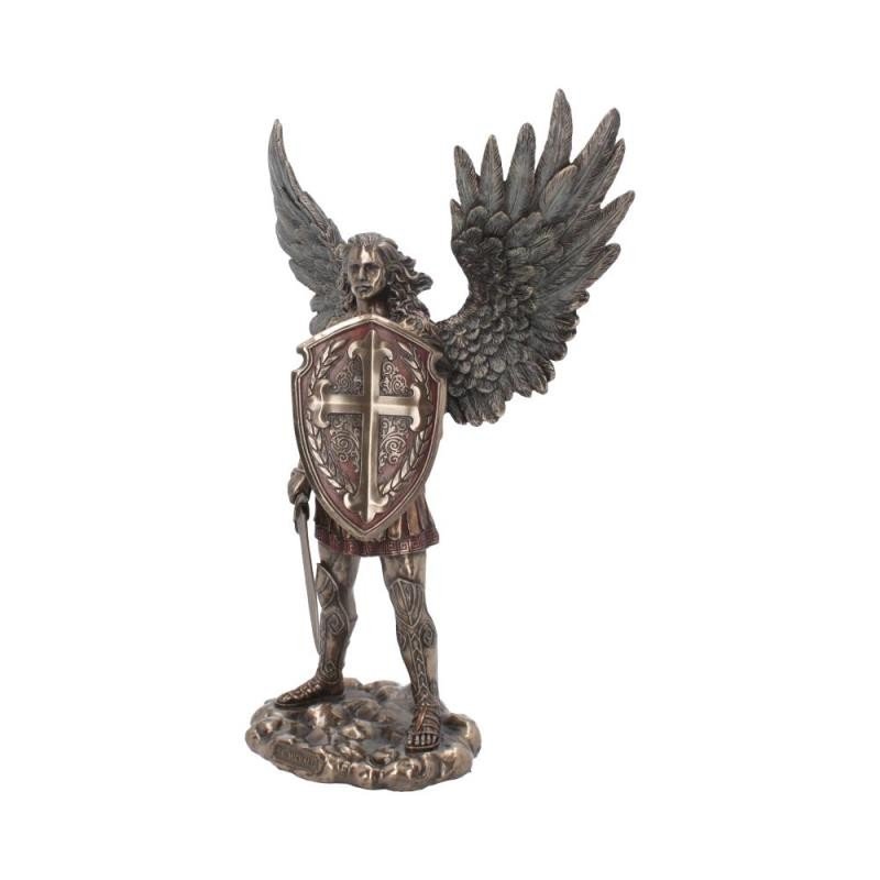 Saint Michel Archange : Protection et guide spirituel dans une imposante statue de 35,5 cm