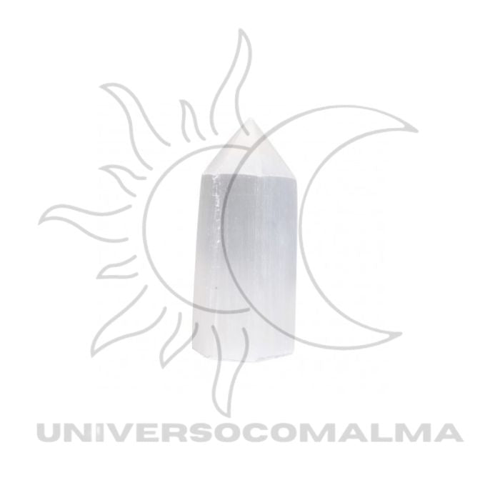 Ponta Geradora de Selenite - 8cm - Universo com Alma ®