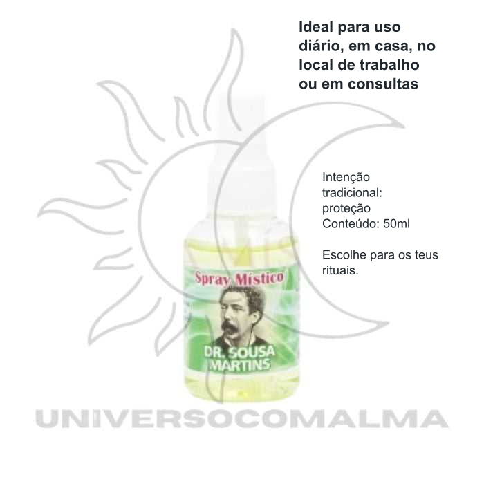 Spray Místico Dr. Sousa Martins – 50ml | Proteção, Cura e Apoio Espiritual — benefícios, utilização e características