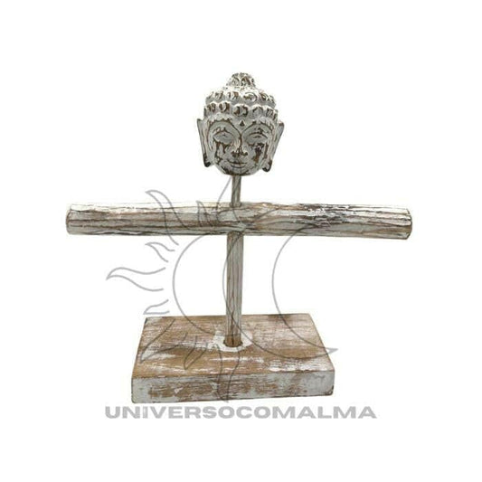 Suporte de Buda - Branco Desgastado - Universo com Alma ®