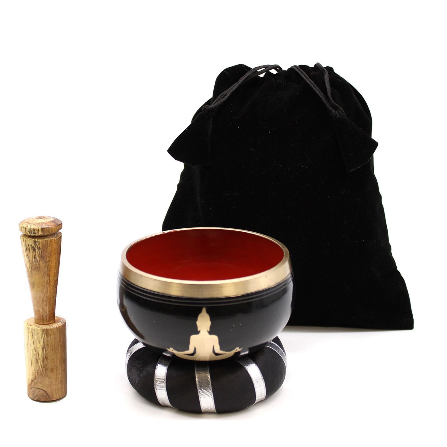Taça Tibetana Buda 10,7cm | Kit Meditação e Terapia Sonora