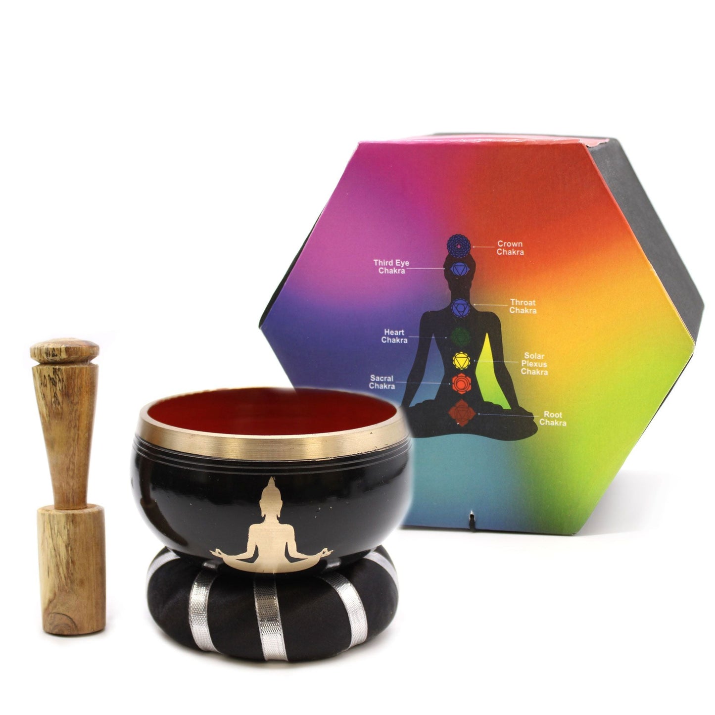 Taça Tibetana Buda 10,7cm | Kit Meditação e Terapia Sonora