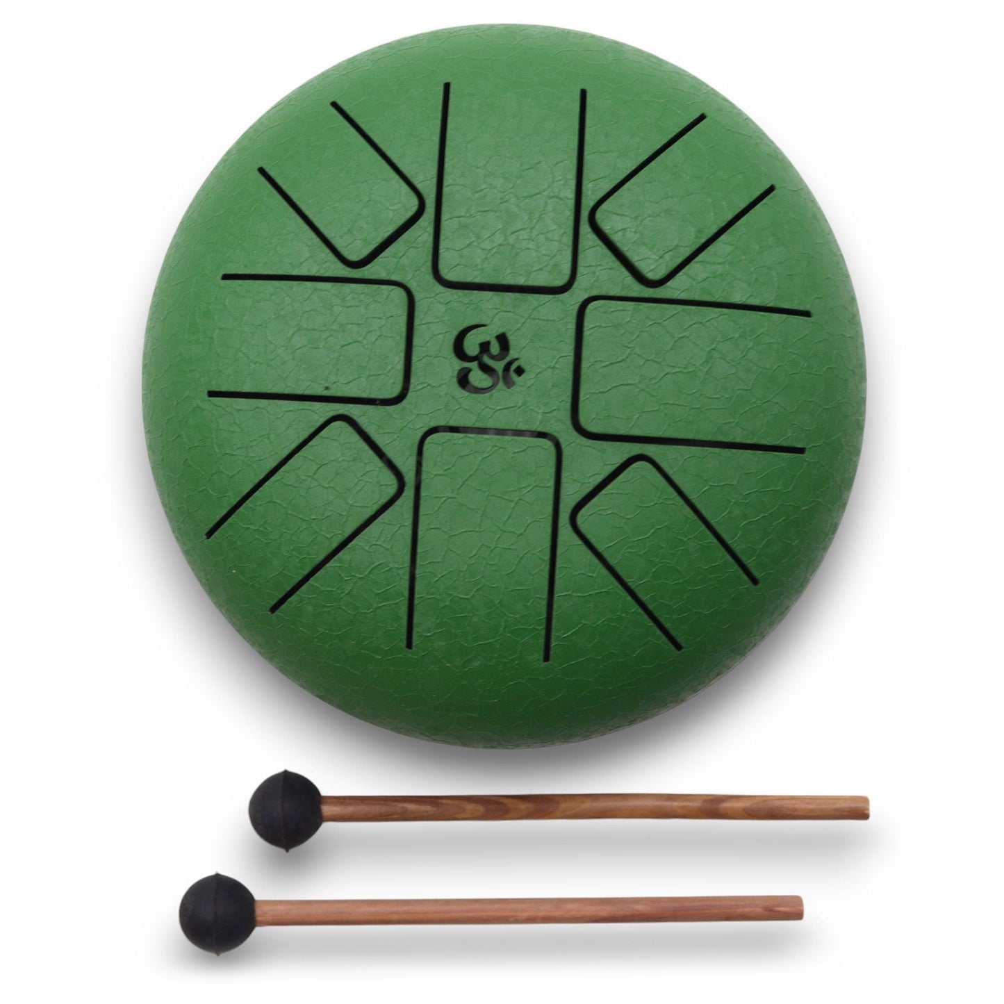 Tambor de Língua Om Verde 16cm | Instrumento de Meditação e Relaxamento