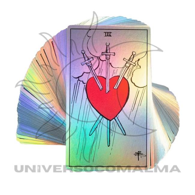 Tarot Holográfico - Leitura Intuitiva com Efeito Brilhante