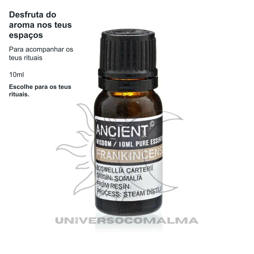 Óleo Essencial de Incenso (Frankincense) Puro 10ml - Conexão Espiritual e Bem-Estar — benefícios, utilização e características
