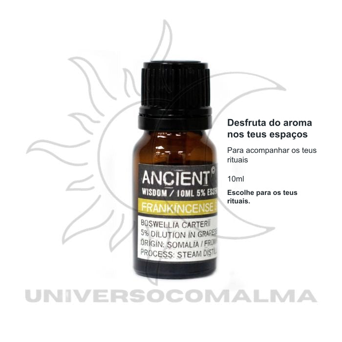 Óleo Essencial de Incenso (Frankincense) Diluído 10ml — benefícios, utilização e características