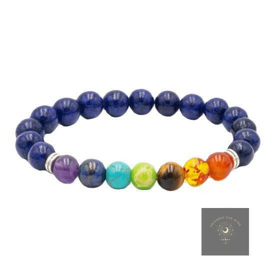 Pulseira Chakras: Equilíbrio com Lápis Lazúli - Universo com Alma ®