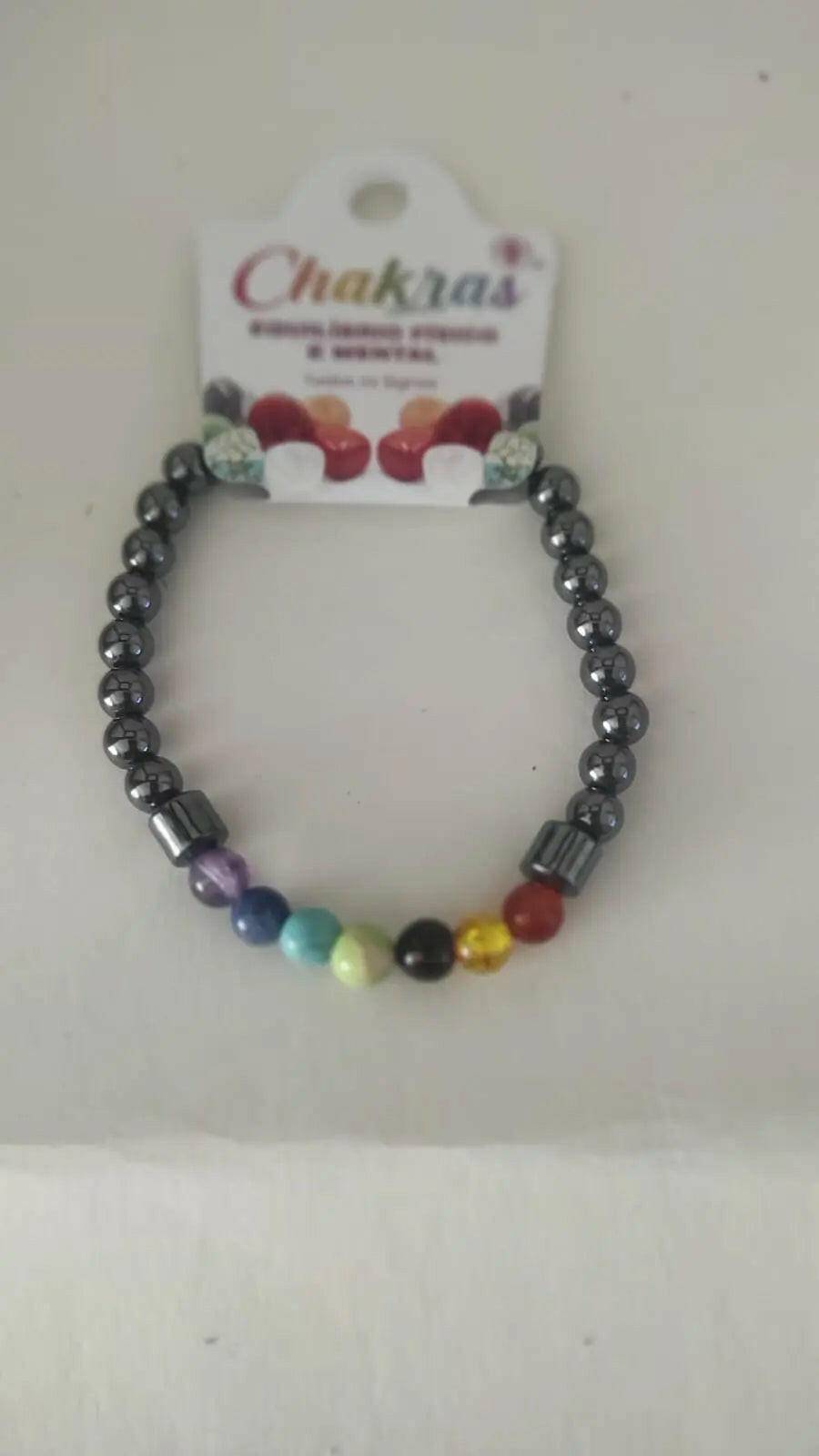 Pulseira Hematite 7 Chakras: Equilíbrio Energético em Uma Jóia Poderosa - Universo com Alma ®