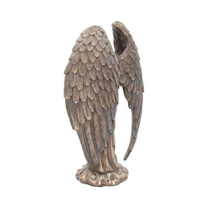 Estátua Metatron com Cubo em Resina de Bronze - Aproximadamente 26cm - Universo com Alma ®