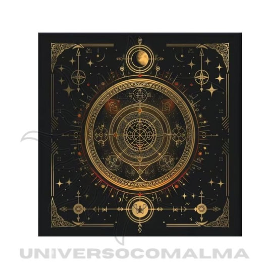 Toalha de Mesa de Tarot – Fases da Lua | 50x50cm - Modelo 6