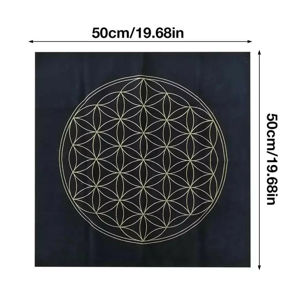 Toalha de Mesa Geometria Sagrada - 50x50cm Universo com Alma