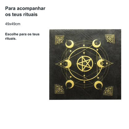 Pano de Mesa – Pentagrama e Astrologia 49x49cm — benefícios, utilização e características